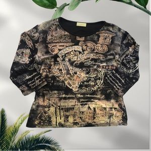 Mona Lisa Grunge Beautiful Long-sleeve